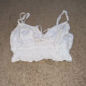 white crop top